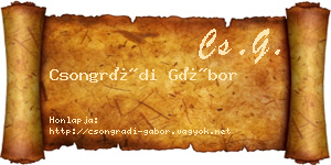 Csongrádi Gábor névjegykártya