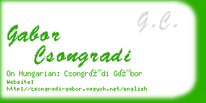 gabor csongradi business card
